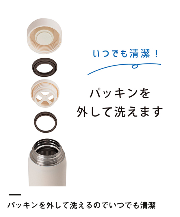 アトラス Airlist超軽量スクリューマグボトル350ml（ARS-350）パッキンを外して洗えるのでいつでも清潔