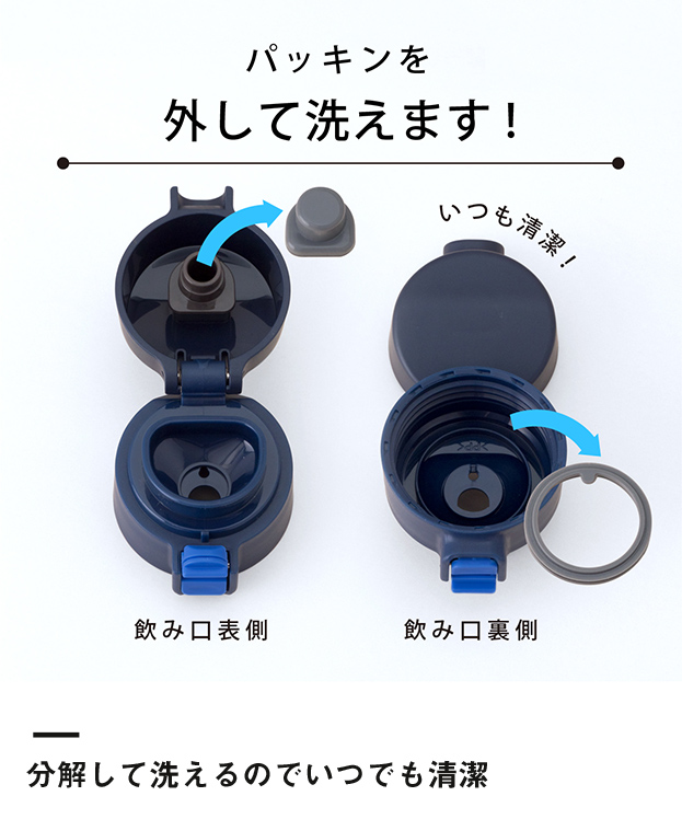 アトラス Airlist 超軽量ワンタッチボトル350ml【在庫限り商品】（ARW-350）分解して洗えるのでいつでも清潔
