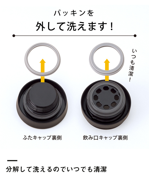 アトラス 軽量ステンレスマグボトル800ml（ASN-800）分解して洗えるのでいつでも清潔