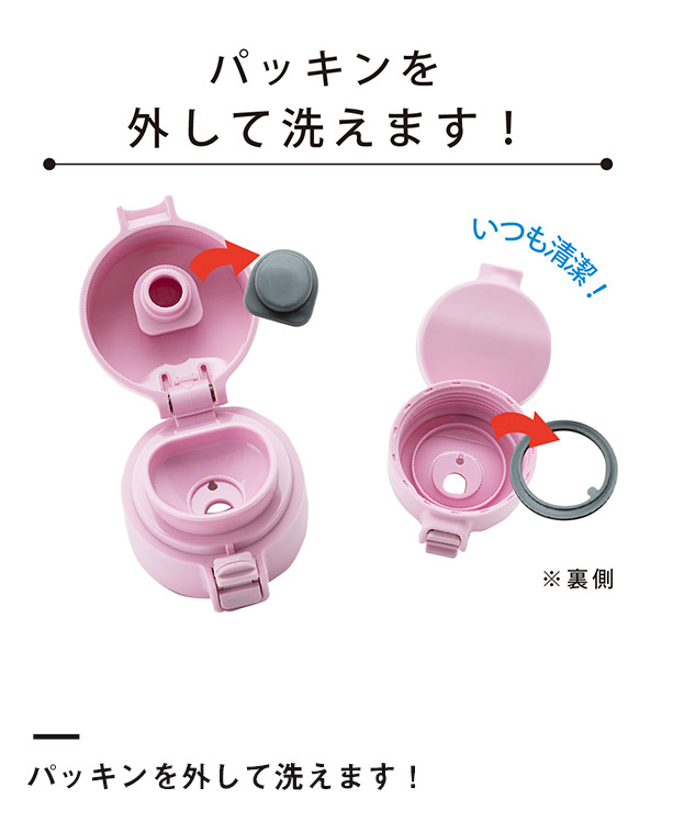 アトラス 超軽量ワンタッチボトル500ml（AUW-500）パッキンを外して洗えます！