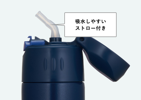 FHL-401 サーモス 真空断熱ストローボトル 400ml｜吸水しやすいストロー付き