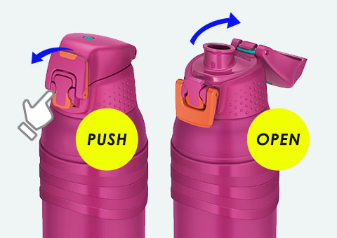 FJC-1001 サーモス 真空断熱スポーツボトル 1000ml｜PUSH、OPEN