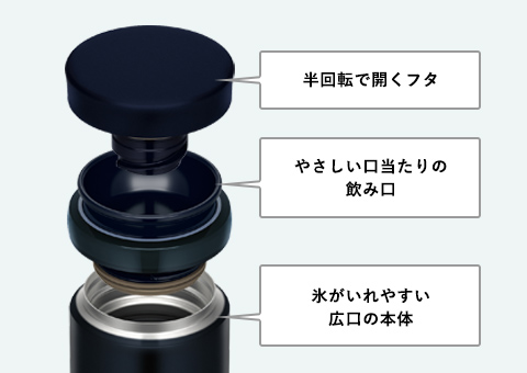 JNO-252 サーモス 真空断熱ケータイマグ｜160°半回転オープン