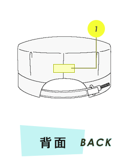 キャップ背面プリント範囲
