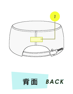 キャップ背面プリント範囲
