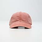 ベースボールローキャップ （pigment dyed）※名入れ専用商品（no1201solid）前面-各サイズ12個単位で受付