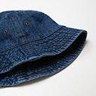 バケットハット （denim）※名入れ専用商品（no1529-no1530）ツバ-各サイズ12個単位で受付