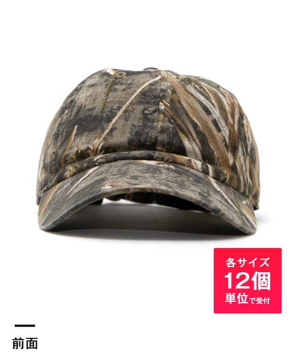 ベースボールローキャップ（polyester real tree camo）（noRT1400）前面-各サイズ12個単位で受付