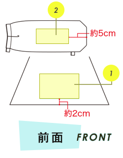 傘プリント範囲