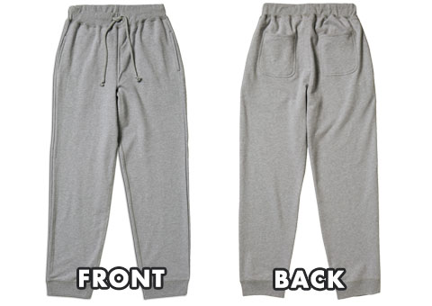 5017-01-02 10.0オンス　スウェットパンツ（裏パイル）｜FRONT、BACK