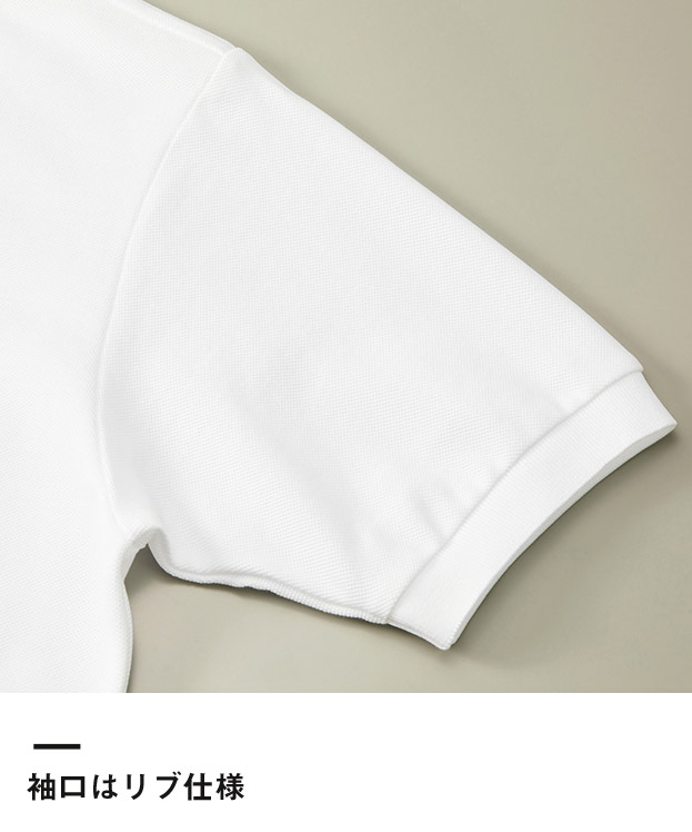 6.0オンス ヘヴィーウェイト コットン ファイン カノコ ポロシャツ（5560-01）袖口はリブ仕様