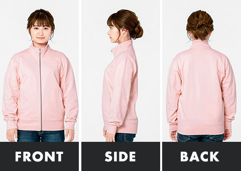 00190-NNJ 9.7オンス　スタンダードジップジャケット｜FRONT、SIDE、BACK
