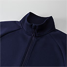 9.4オンス T/R ダンボールニット フルジップ スタンド ジャケット（2293-01）襟元