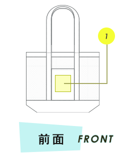 トートバック前面プリント範囲