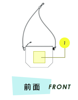 トートバック前面プリント範囲