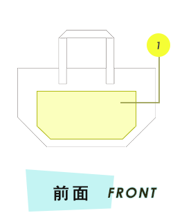 トートバッグ前面プリント範囲