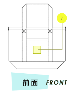 トートバッグ前面プリント範囲