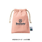 フェアトレードコットン巾着(M) （SNS-0300111）単色名入れイメージ