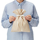 コットンリネンラッピング巾着(M)（SNS-0300126）サイズイメージ