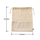 オーガニックコットンネット巾着(L)（SNS-0300139）サイズについて
