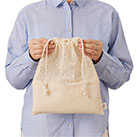 オーガニックコットンネット巾着(L)（SNS-0300139）サイズイメージ