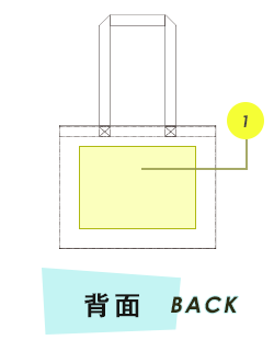 トートバッグ背面プリント範囲