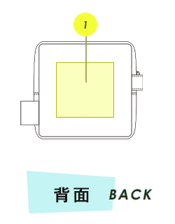 ポーチ背面プリント範囲