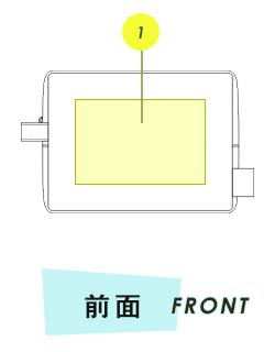 ポーチ前面プリント範囲