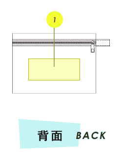 ポーチ背面プリント範囲