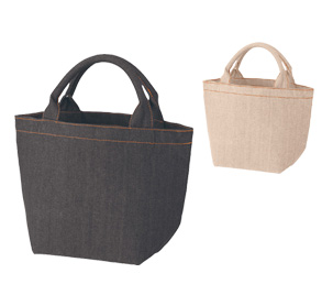 デニムライクパイプハンドルトート（S）※名入れ専用商品