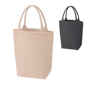 デニムライクパイプハンドルトート（M）※名入れ専用商品