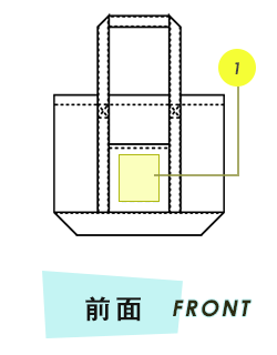 トートバッグ前面プリント範囲