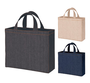 デニムライクカレッジトート　ワイド※名入れ専用商品