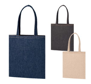 デニムライクフラットトート※名入れ専用商品
