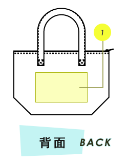 トートバッグ背面プリント範囲