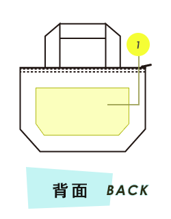 トートバッグ背面プリント範囲