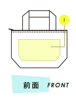 トートバッグ前面プリント範囲