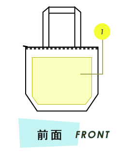 トートバッグ前面プリント範囲