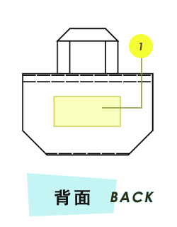 トートバッグ背面プリント範囲