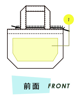 トートバッグ前面プリント範囲