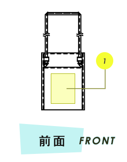 トートバッグ前面プリント範囲