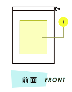 トートバック前面プリント範囲