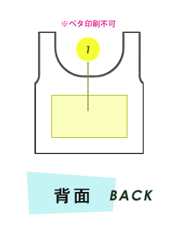 トートバッグ背面プリント範囲