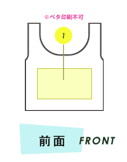 トートバッグ前面プリント範囲