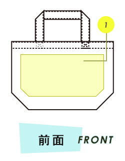 トートバッグ前面プリント範囲