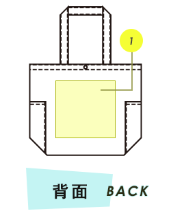 トートバッグ背面プリント範囲