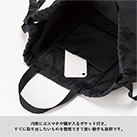 ハンドル付ポリ巾着リュック（SNS-0300737）内側にはスマホや鍵が入るポケット付き