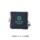 フェアトレードコットンスリムスクエアポーチ(S)（SNS-0300741）単色名入れイメージ