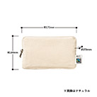 フェアトレードコットンスリムスクエアポーチ(M)（SNS-0300742）サイズについて