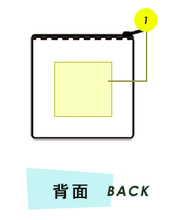 ポーチ背面プリント範囲